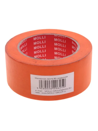Скотч малярный 48ммх40м оранжевая (до 80C) MOLLI