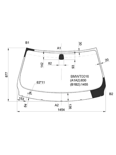 Стекло лобовое BMW 3-Series 05-14  M3 06-13