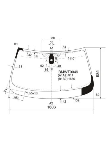 Стекло лобовое (Датчик дождя) BMW X5 06-13