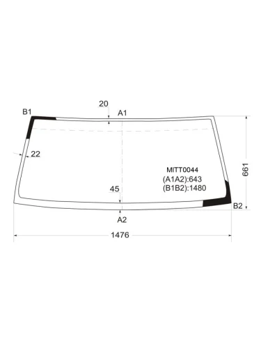 Стекло лобовое Mitsubishi Pajero 91-00
