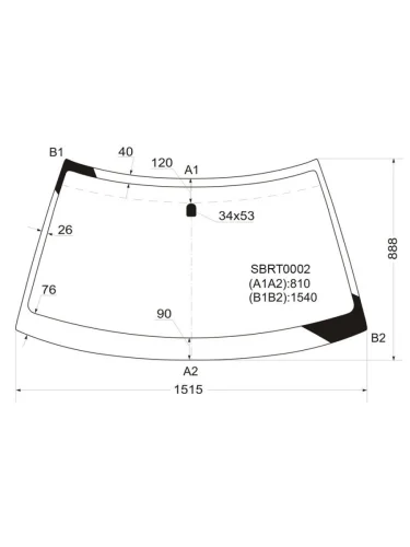 Стекло лобовое SUBARU FORESTER 97-02
