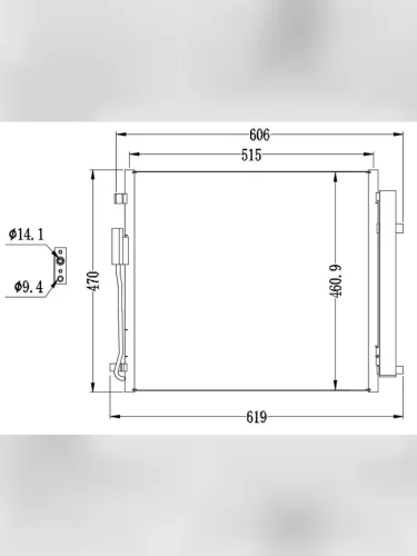 Радиатор кондиционера Kia Carnival 14-