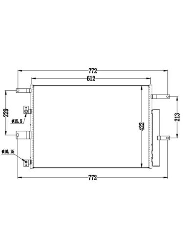 Радиатор кондиционера Chery Tiggo 4 17-23  Tiggo 4 Pro 20-