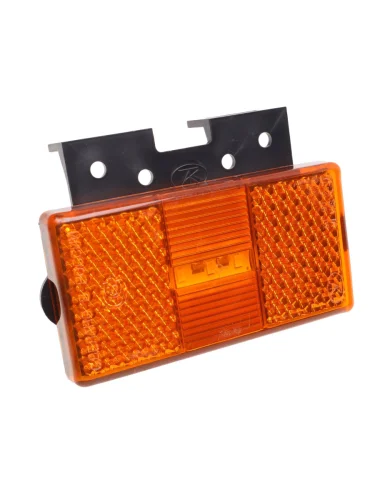Фонарь габаритный КАМАЗ УРАЛ ЛИАЗ (оранжевый 1224V овальный разъем АМР) с кронштейном АТК