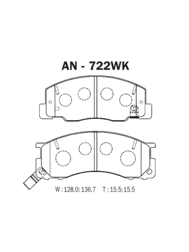 Колодки тормозные (Спереди) Toyota Estima 90-99  Estima Emina 92-99  Estima Lucida 92-99  Lite Ac