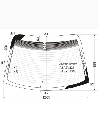 Стекло заднее (Цвет зеленый Обогрев) Chrysler Sebring 00-06  Dodge Stratus 00-06
