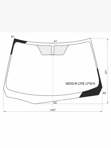 Стекло лобовое Toyota Corolla Fielder (E160) 12-  Corolla Axio (E160) 12-