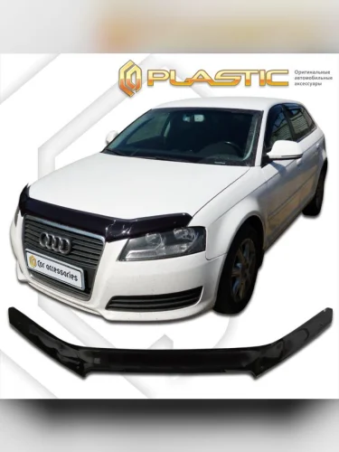 Дефлектор капота Classic черный Audi A3  2008-2010