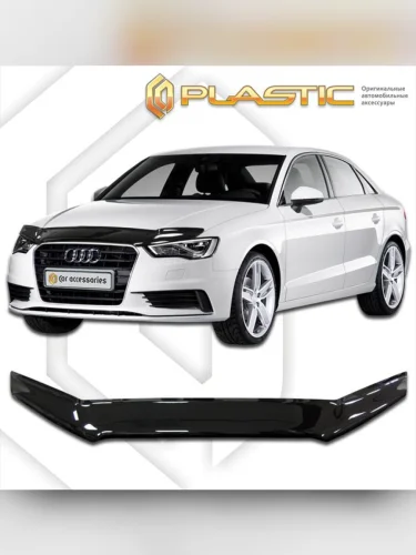 Дефлектор капота Classic черный Audi A3  2012–2016