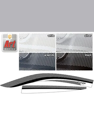 Ветровики дверей Серия Art графит Toyota C-HR I поколение, I поколение рест., джип/suv 5 дв. 2018 - н.в.