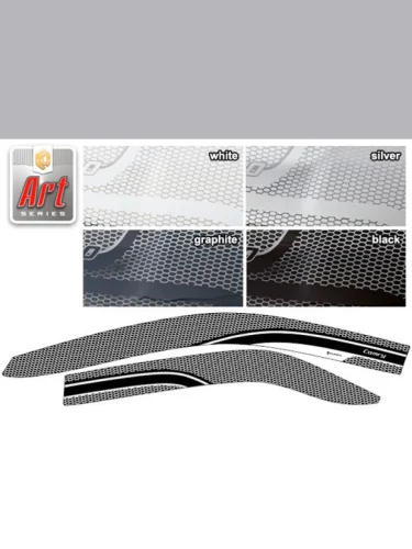 Ветровики дверей Серия Art графит Toyota Camry  2014–2018