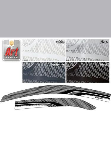 Ветровики дверей Серия Art графит Toyota Corolla Cедан 2007-2010