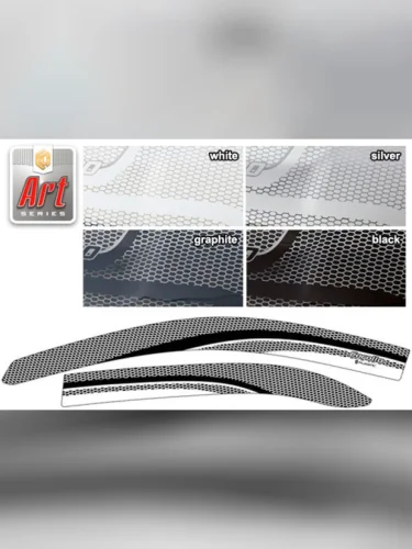 Ветровики дверей Серия Art графит Toyota Corolla седан 2004-2006