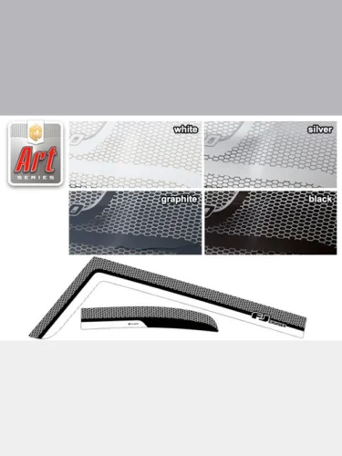 Ветровики дверей Серия Art графит Toyota FJ Cruiser  2006-2017