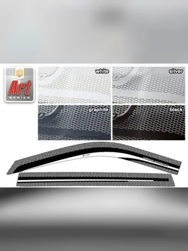 Ветровики дверей Серия Art графит Toyota Highlander  2019-н.в.