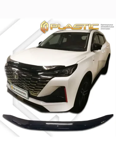 Дефлектор капота Classic черный Changan CS55 plus  2022-н.в. 