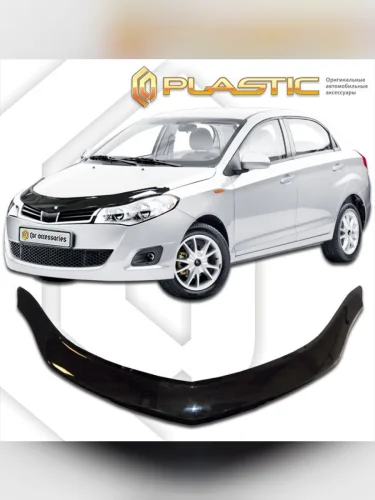 Дефлектор капота Classic черный Chery Bonus  2011–н.в.