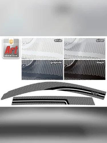 Ветровики дверей Серия Art графит Toyota Rav4 Long 2006-2008