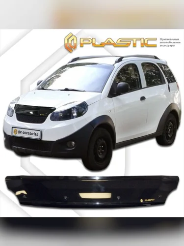 Дефлектор капота Classic черный Chery IndiS  2011–н.в.