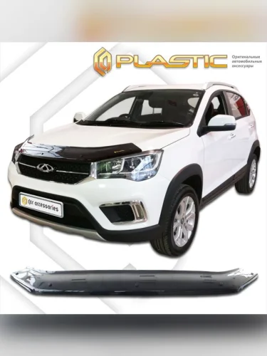 Дефлектор капота Classic черный Chery Tiggo 2  2017–н.в. 