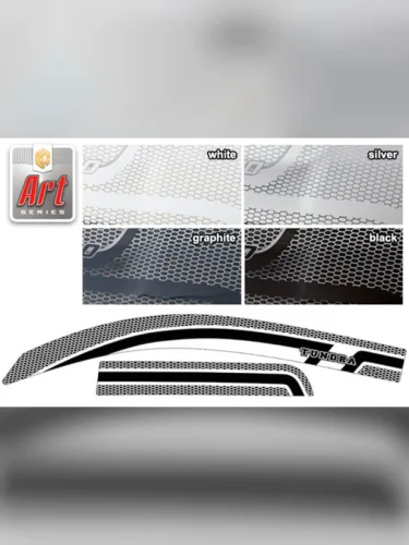 Ветровики дверей Серия Art графит Toyota Tundra Double Cab 2007-2013