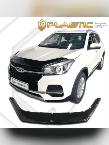 Дефлектор капота Classic черный Chery Tiggo 4 I поколение, I поколение рестайлинг, джип/suv 5 дв. 2019 - 2023