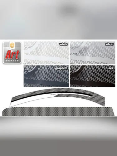 Ветровики дверей Серия Art графит Toyota Vellfire  2008–2015