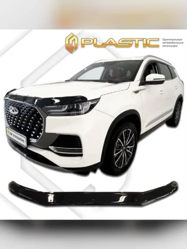 Дефлектор капота Classic черный Chery Tiggo 8 Pro Max 1 поколение,джип/suv, 5 дв. 10.2021-н.в.