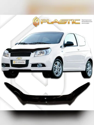 Дефлектор капота Classic черный Chevrolet Aveo хэтчбэк, 5 дв.  2008-2011