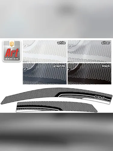 Ветровики дверей Серия Art графит Volkswagen Polo седан 2010–2015