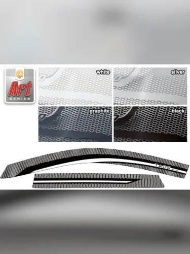 Ветровики дверей Серия Art графит Volkswagen Taos  2020-н.в. 