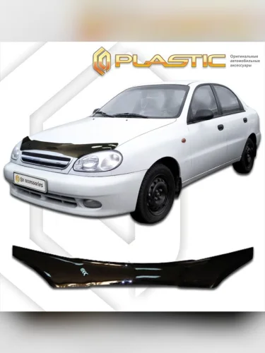 Дефлектор капота Classic черный Chevrolet Lanos  2005-2009