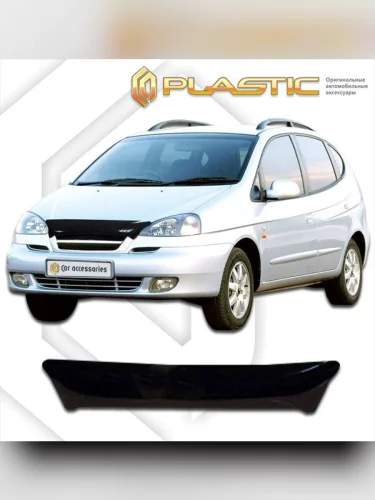 Дефлектор капота Classic черный Chevrolet Rezzo  2004-2008