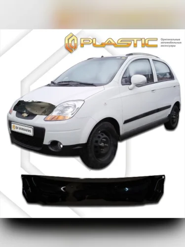 Дефлектор капота Classic черный Chevrolet Spark  2005-2009