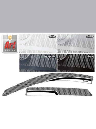 Ветровики дверей Серия Art графит ВАЗ Lada Granta седан 2011–2018