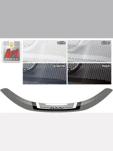Дефлектор капота Серия Art графит Suzuki Solio III поколение, III поколение рест., хэтчбек 5 дв. 2015-2020