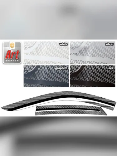 Ветровики дверей Серия Art графит ВАЗ Lada Granta лифтбек 2018–н.в. 