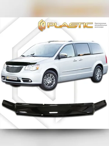 Дефлектор капота Classic черный Chrysler Grand Voyager  2011-2015