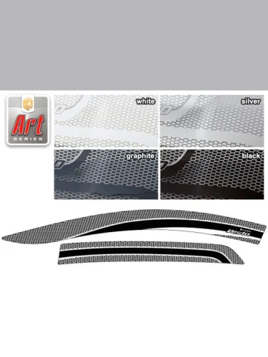 Ветровики дверей Серия Art графит ВАЗ Lada Vesta SW, Vesta Cross универсал 2015–н.в.