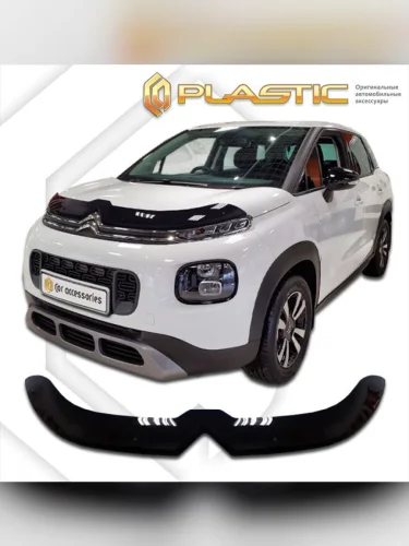 Дефлектор капота Classic черный Citroen C3 Aircross  2017-н.в.