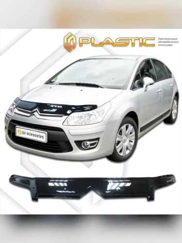 Дефлектор капота Classic черный Citroen C4  2004-2008 