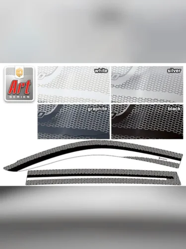 Ветровики дверей Серия Art серебро Changan CS 75 FL I поколение, рестайлинг, рынок России 2018 - 2024