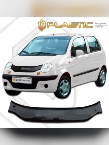 Дефлектор капота Classic черный Daewoo Matiz  2000–2011