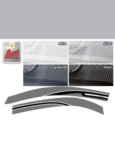 Ветровики дверей Серия Art серебро Chevrolet Cobalt  2013–н.в.