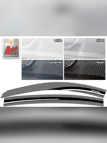 Ветровики дверей Серия Art серебро Chevrolet Cruze хэтчбэк 2011–н.в.