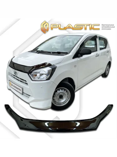 Дефлектор капота Classic черный Daihatsu Mira e:S II поколение, хэтчбек 5 дв., 2017 - н.в.