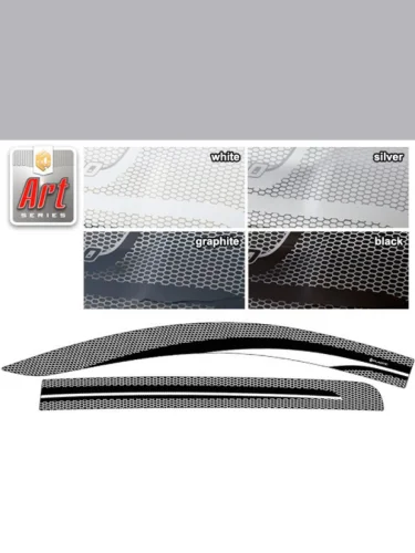 Ветровики дверей Серия Art серебро Fiat Fullback  2016–н.в.