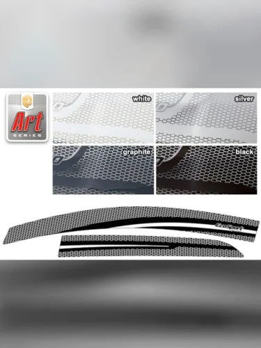 Ветровики дверей Серия Art серебро Ford EcoSport  2017–2019