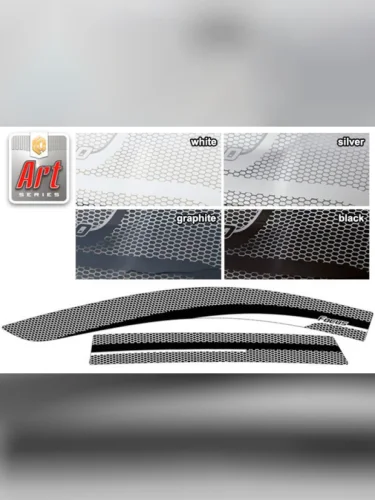 Ветровики дверей Серия Art серебро Ford Focus 2 универсал 2005-2008