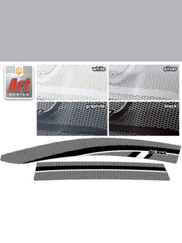 Ветровики дверей Серия Art серебро Ford Kuga  2008-2012